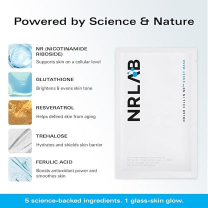 Korean Sheet Mask ??Anti Aging Face Mask with NR, Antioxidants & Hydrating Serum ??Moisturizing Face Masks Skincare Korean for Glass Skin, Radiance & Sun-Damaged Skin - 5 Mask Count