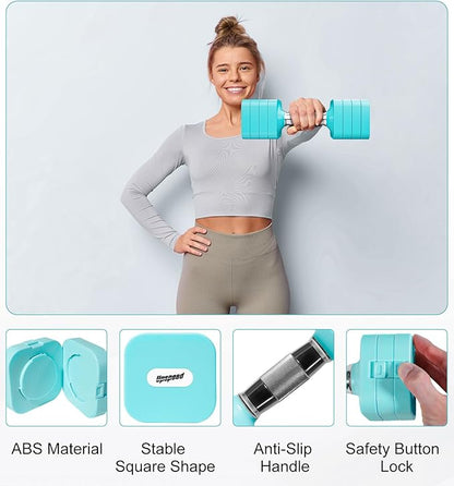 15LB 20LB 40LB 50LB Adjustable Dumbbell Set Free Weights Dumbbells Set for Women Men Hand Weights Sets Adjust Dumbbell Weight Sets for Home Gym Exercise Workout Strength Training Equipments