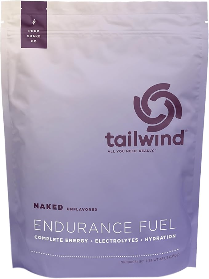 Tailwind Nutrition Endurance Fuel, Carbohydrate & Electrolyte Sports Drink Mix Powder, Gluten-Free, Vegan, Naked Unflavored, 50 Servings