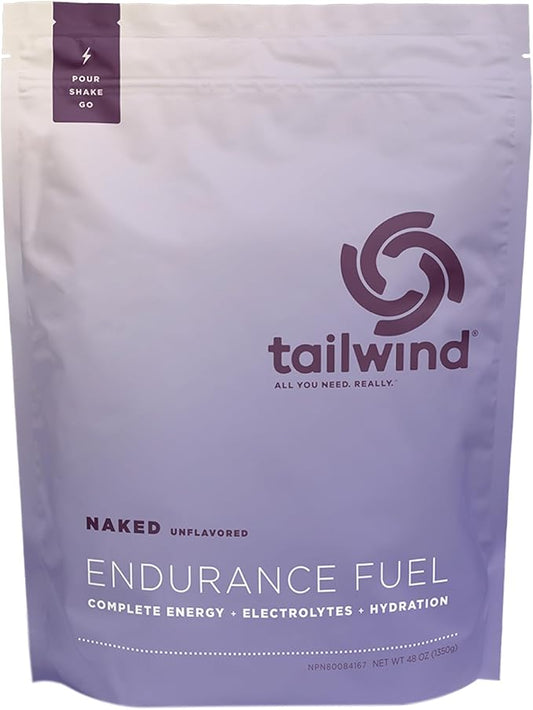 Tailwind Nutrition Endurance Fuel, Carbohydrate & Electrolyte Sports Drink Mix Powder, Gluten-Free, Vegan, Naked Unflavored, 50 Servings