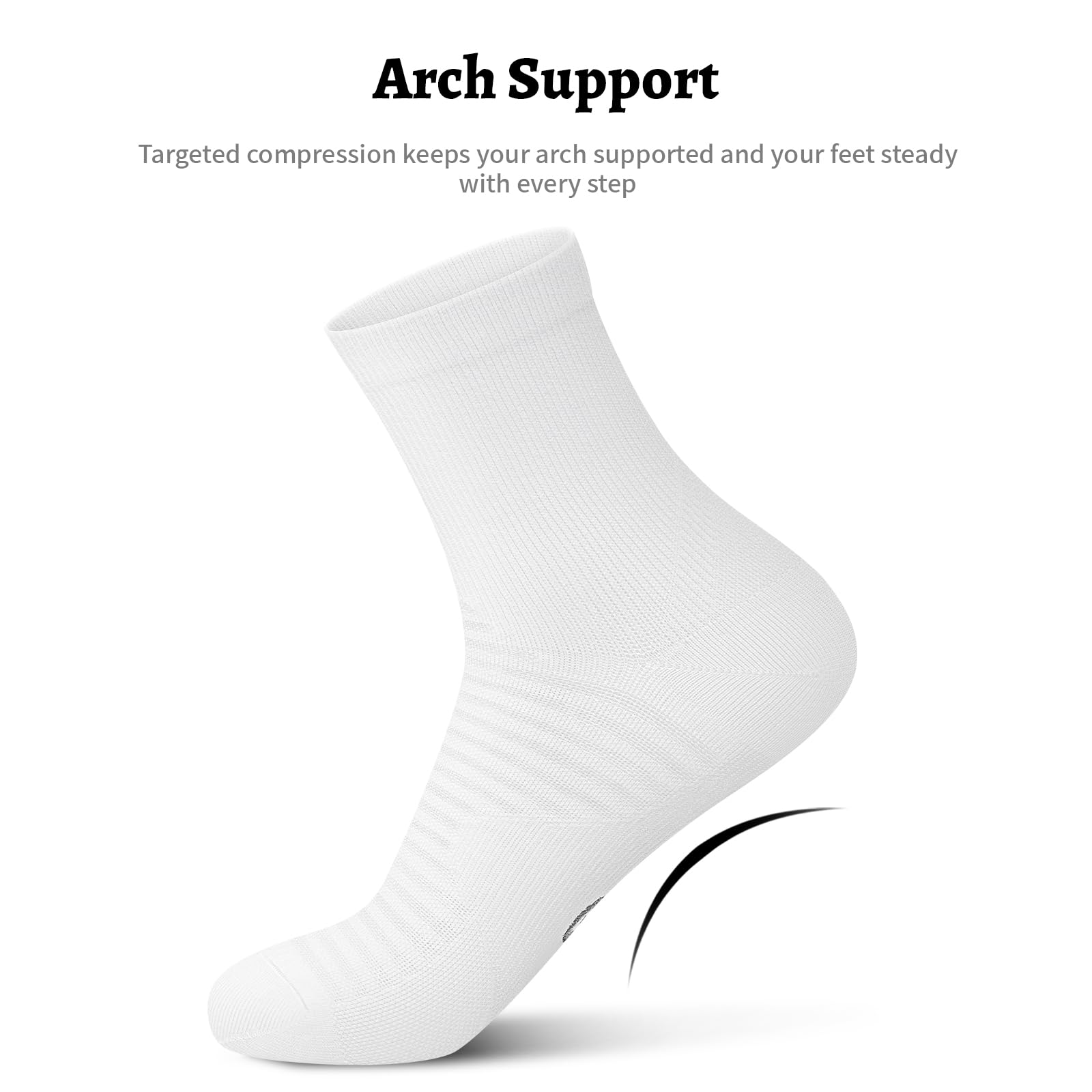 Compression Running Ankle Socks Men & Women 6 Pairs Quarter Cycling Socks