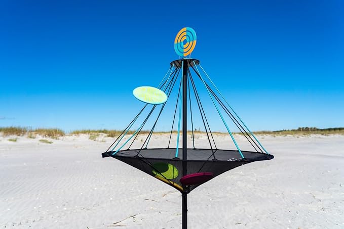 Waboba Hitman Flying Disc Target Game, 2 in 1 Foldable Throwing Garden Game with 4 Silicone Wingman Discs Included, Fun for All Ages, One Size