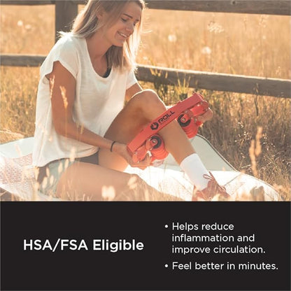 ROLL Recovery R8 (Lava Red) - Deep Tissue Massage Roller