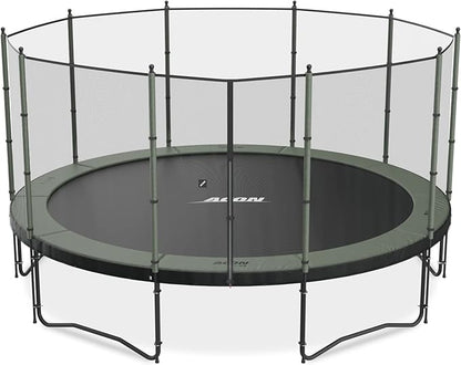 ACON Air Trampoline 15ft with Standard Safety Enclosure | Ultra-Durable Round Trampoline with 110 Heavy-Duty Springs | Exceptional Outdoor Family Fun