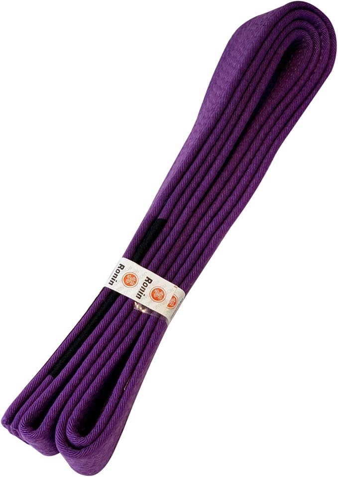Ronin Brand - Japan Made Deluxe Jiujitsu BJJ Gi Belt - 1.75” wide-12 Row Stitching