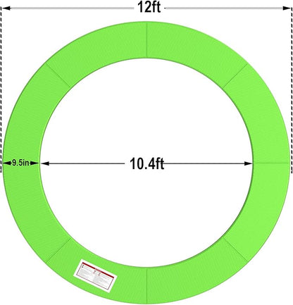 LANGXUN Universal Trampoline Repalcement Safety Pad, 8ft 10ft 12ft 14ft 15ft 16ft Waterproof Surround Spring Foam Cover for Round Frame