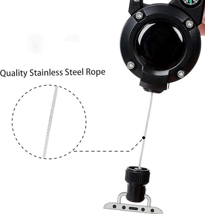 Badge Holder Retractable Clip Compatible with Apple Watch Band Series 10, Ultra 2, SE, 8 7 6 5 4 3 2 1 38mm 40mm 41mm 42mm 44mm 45mm 49mm, Stretchable Badge Reel Clip for iwatch Series 9