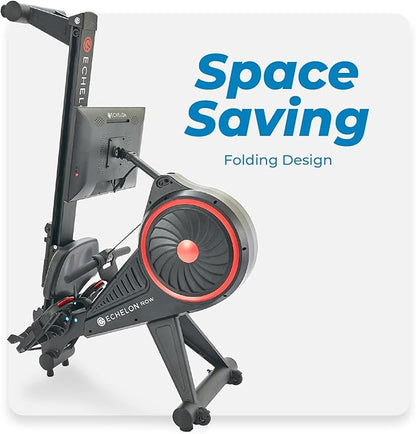 Echelon Row Series ??Foldable Rowing Machine for Full-Body, Low-Impact Workouts with 22??Rotating HD Screen, Built-In Soundbar, Bluetooth Resistance & 30-Day Membership with Live Classes
