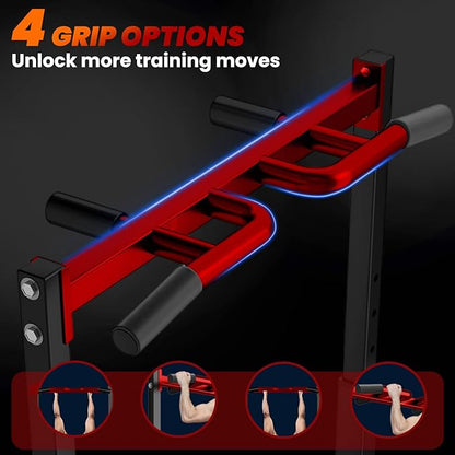 Power Tower Pull Up Dip Station Foldable, Pull Up Bar Station Adjustable, Multi-Function Home Gym, Strength Training Fitness Equipment, Triangular Design, for Home Outdoor