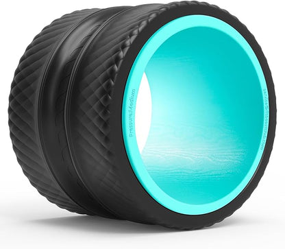 FitBeast Back Roller - Deep Tissue Massage Wheel, Yoga Wheel & Back Stretcher for Pain Relief (9'', Blue)