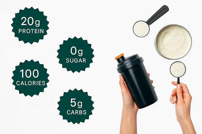 TOZZY Vegan Pea Protein Powder | Plant-Based Protein | Only 5 Simple Ingredients | 20g Protein, 100 Calories, 0g Sugar | Non-GMO, Vanilla