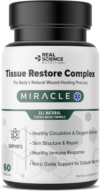 Offers Tissue Restore Complex, Circulation & Recovery Support with Nitric Oxide, A Natural Healing Support Supplement, 60 Capsules