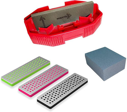 Snowboard Ski Edge Bevel Tuning ski Wax kit，Snowboard Tool，ski Edge Sharpener Tuner Side Ski Angle Tool & Diamonds & Gummi Stone (Tool+Diamonds + Gummi Stone)