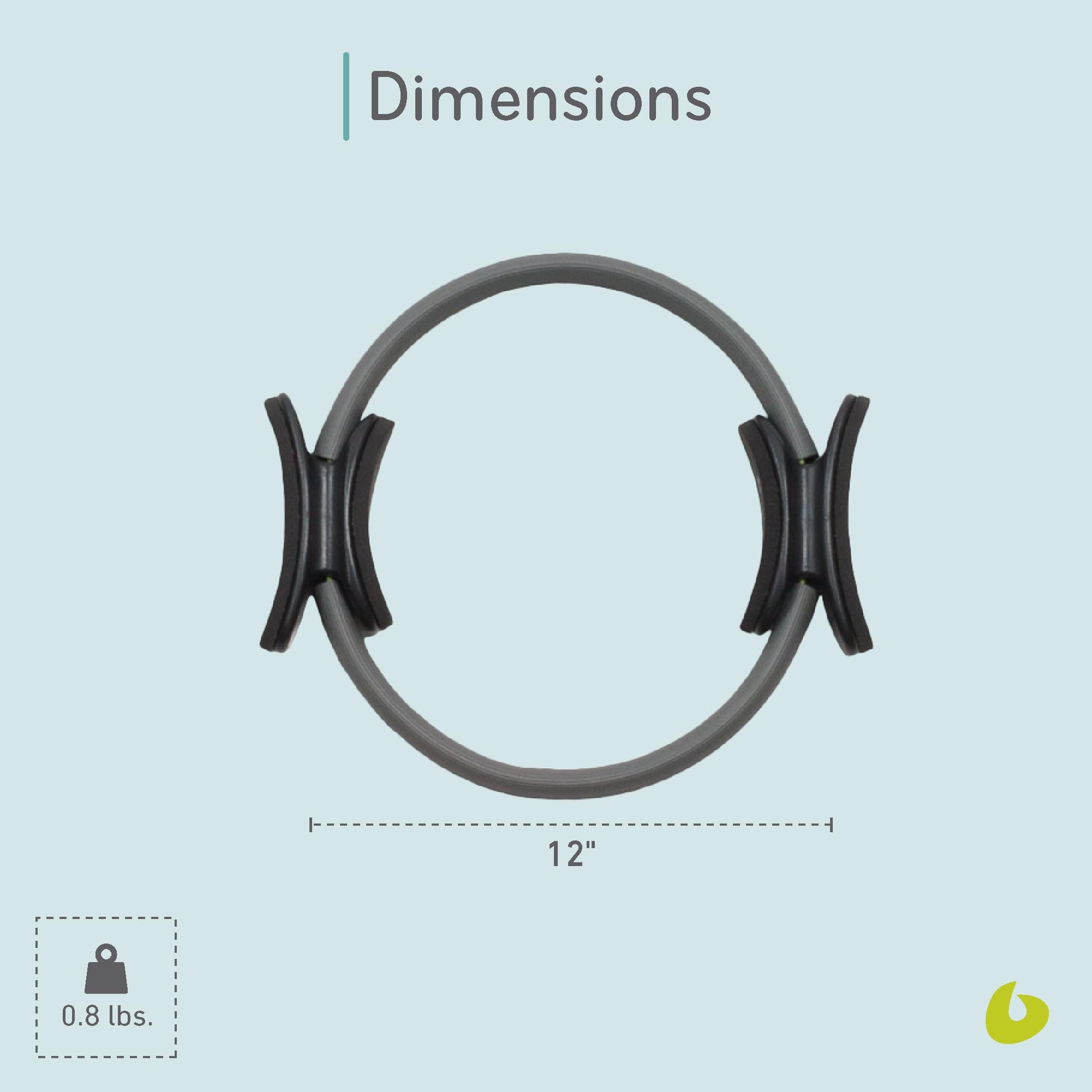 Pilates Ring, Ultra-Fit Circle Mini, Balanced Body Fitness Ring, 12 in
