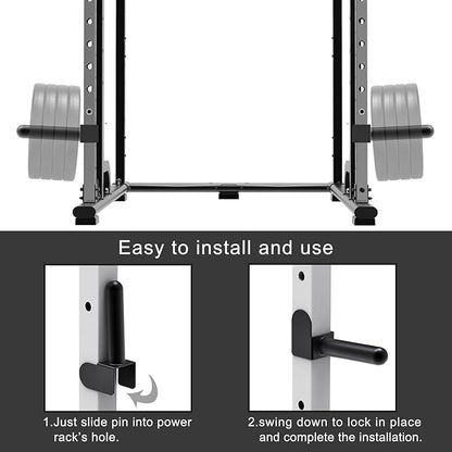 Kipika Weight Plate Holder for 2x2 and 3x3 Power Rack - Attachment for Storage - Fits Standard 1-inch or Olympic 2-inch Plates - Set of 2