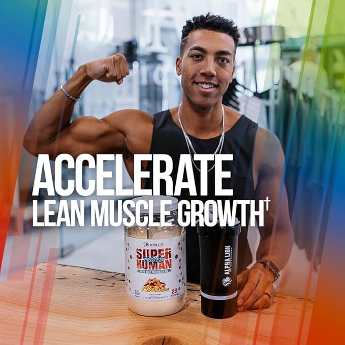 ALPHA LION Superhuman Whey Protein Powder, Great Tasting Pure Isolate, Low Carb, Sugar, No Bloat Post Workout, Muscle Recovery & Growth (28 Servings, Anabolic Cereal) 31.2175 Ounce