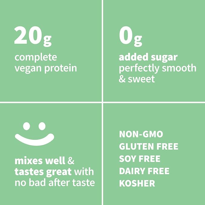 Sprout Living Organic Pea Protein Powder, Vanilla Flavor, 20 Grams of Plant Based Organic Protein Powder Without Sweeteners, Non Dairy, Non-GMO, Dairy Free, Vegan, Gluten Free (1 Pound, 15 Servings)