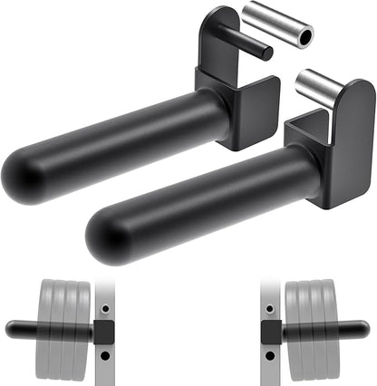 Kipika Weight Plate Holder for 2x2 and 3x3 Power Rack - Attachment for Storage - Fits Standard 1-inch or Olympic 2-inch Plates - Set of 2