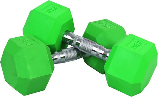 Colored Rubber Coated Hex Dumbbell Weight Set,Multiple Packages