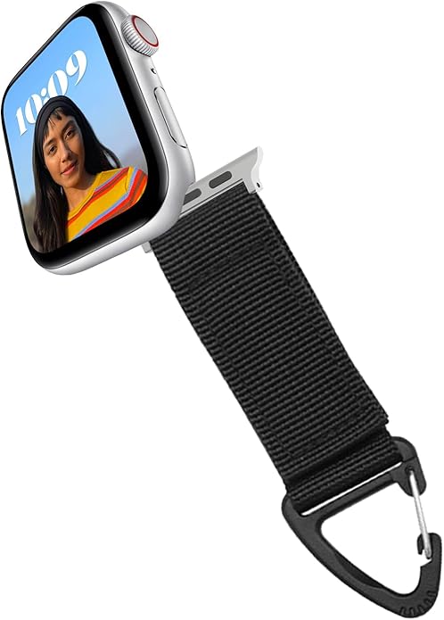 Tactical Duty Belt Keychain Compatible with Apple Watch 38mm 40mm 41mm 42mm 44mm 45mm 46mm 49mm, Watch Fob Military Braided Strap for iWatch Series 10 9 8 7 6 5 4 3 2 1, Ultra 2/Ultra/SE