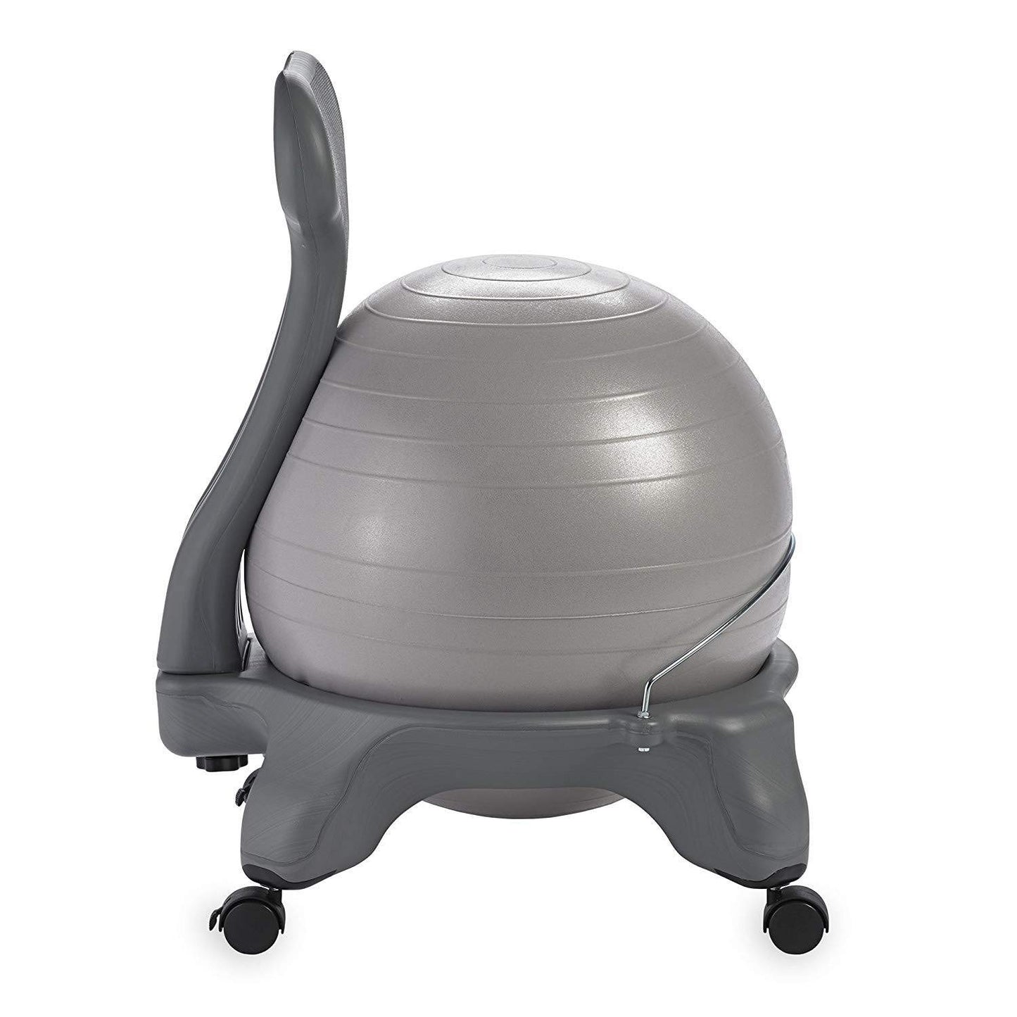 Gaiam Classic Balance Ball Chair, Stability Seat (Cool Grey)