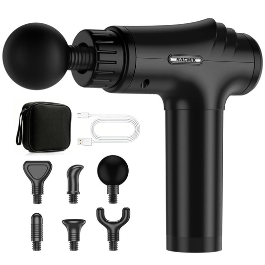 Youdgee Massage Gun, 30 Speeds, 6 Heads, Quiet Deep Tissue Muscle Massager