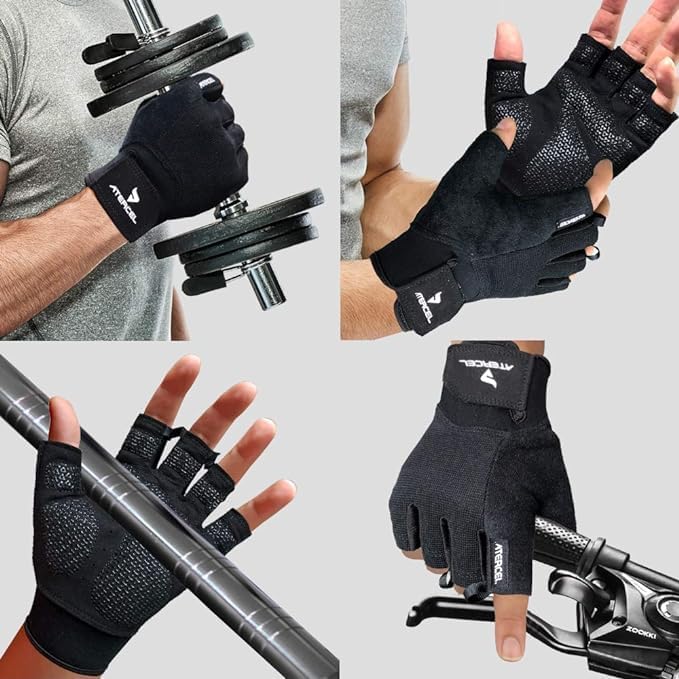 ATERCEL Workout Gloves for Men and Women, Exercise Gloves for Weight Lifting, Cycling, Gym