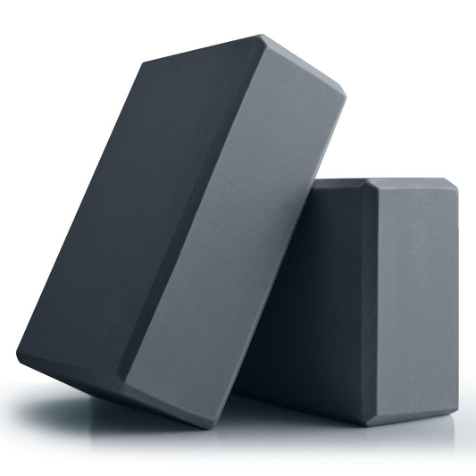 Yoga Blocks 2 Pack, 9x6x3in Pilates Block, Non-Slip Foam Brick for Exercise