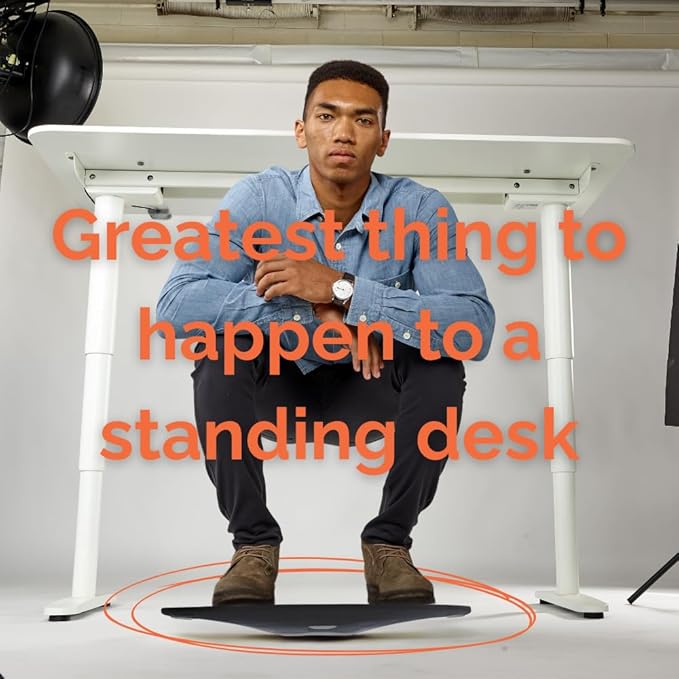 FluidStance Adult Balance Board for Standing Desk - Anti Fatigue USA Made 360 Degree Rocker Wobble Board as Exercise Equipment to Increase Focus & Movement - Sustainable Anti-Slip Plane Standing Board