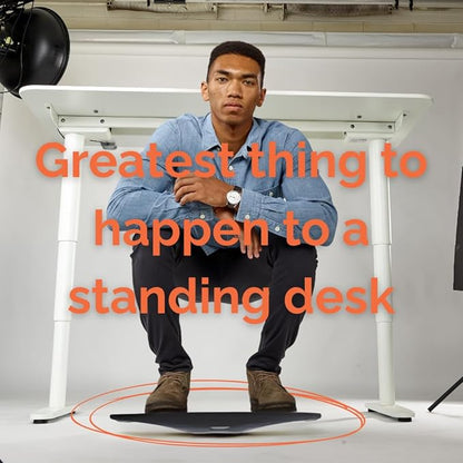 FluidStance Adult Balance Board for Standing Desk - Anti Fatigue USA Made 360 Degree Rocker Wobble Board as Exercise Equipment to Increase Focus & Movement - Sustainable Anti-Slip Plane Standing Board