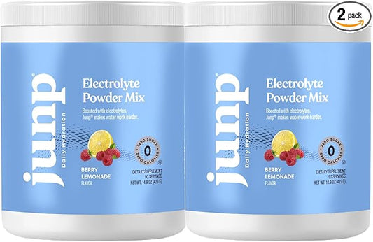 JUNP Electrolytes Powder No Sugar No Carbs – Fresh Berry Lemonade Keto Drink Mix - Potassium & Salt