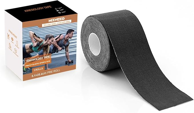 Waterproof Kinesiology Tape Roll Precut Rock Tape for Knee | Copper Elastic Sports Tape (1ROLLGREEN)