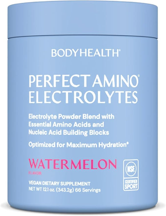 BodyHealth PerfectAmino Electrolytes Powder No Sugar, Hydration Fasting Keto Zero Sugar