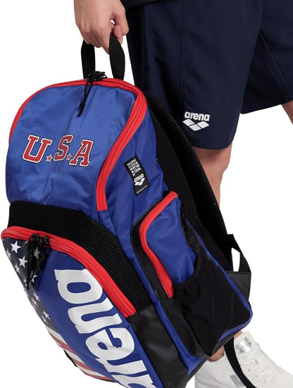 Arena Spiky III Backpack 35 Unisex Travel Gym Rucksack for Men and Women, Training Gear Equipment Bag for Swimmers, 35 Liters