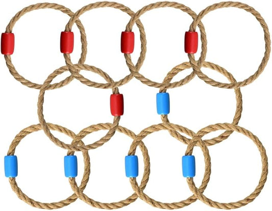 OUTOSS-Rope Toss Ring Replacement Parts (Size-5") for Adults and Kids,Durable Jute Rope Ring Toss