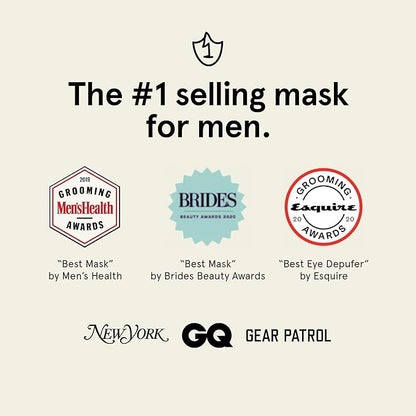 BRO MASK Korean Face Mask for Men: Premium Mens Face Mask Skin Care & Facial Anti Aging Sheet Masks with Hydrogel, Vitamin C, Hydrating Hyaluronic Acid, Hydrolyzed Collagen (2 X 4 Pack)