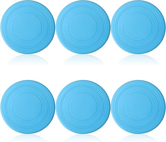 6 Pcs Kids Flying Disc 7 Inch Silicone Flying Disks Set for Kindergarten Outdoor Backyard Beach Lawn Park