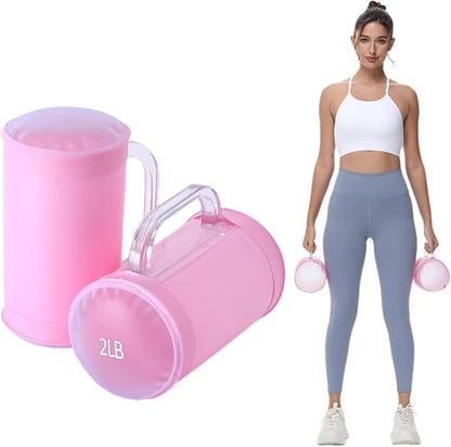 Water Dumbbells, Water Filled Training Dumbbells, Travel Weights Set, Adjustable Weights to 4-30 Lbs/Pair, Portable Gym for Strength Training, Fitness and Shaping