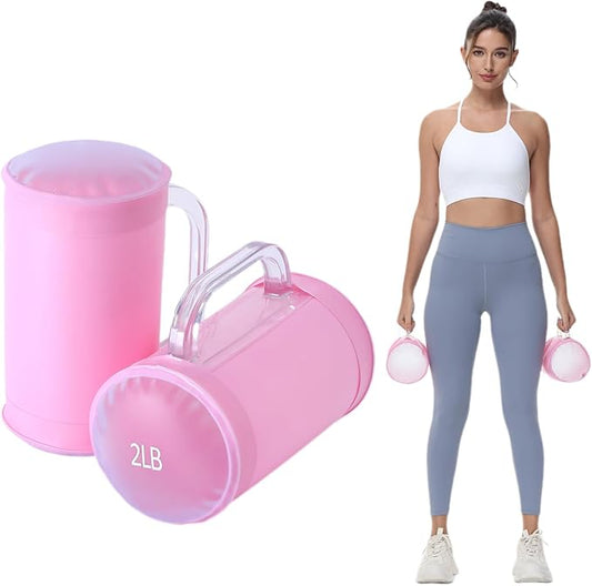 Water Dumbbells, Water Filled Training Dumbbells, Travel Weights Set, Adjustable Weights to 4-30 Lbs/Pair, Portable Gym for Strength Training, Fitness and Shaping
