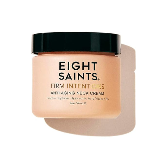 Eight Saints Firm Intentions Anti Aging Neck Cream, Natural & Organic, For Firming Skin and