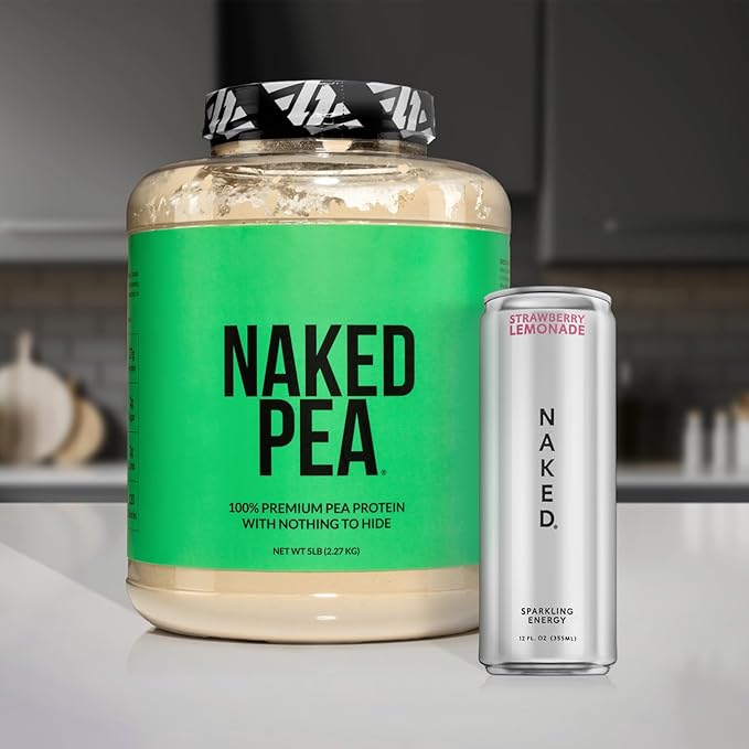 NAKED Pea - Double Chocolate Protein from US & Canadian Farms, Organic Cocoa, Organic Coconut Sugar - No GMO, No Soy, and Gluten Free, Aid Growth and Recovery - 21 Servings
