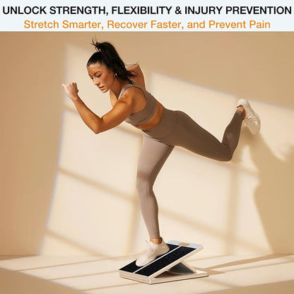 TEMI Slant Board for Calf-Stretching - Wooden Incline Wedge Stretcher for Squats, Foot & Ankle Mobility, Portable Fitness Equipment, Balance Block for Heel Stretch