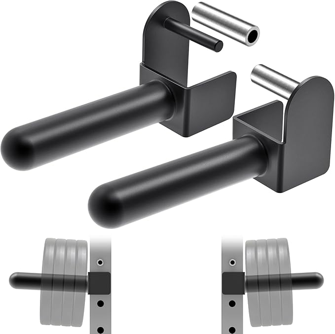 Kipika Weight Plate Holder for 2x2 and 3x3 Power Rack - Attachment for Storage - Fits Standard 1-inch or Olympic 2-inch Plates - Set of 2