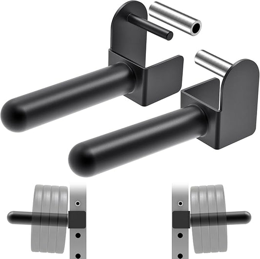 Kipika Weight Plate Holder for 2x2 and 3x3 Power Rack - Attachment for Storage - Fits Standard 1-inch or Olympic 2-inch Plates - Set of 2