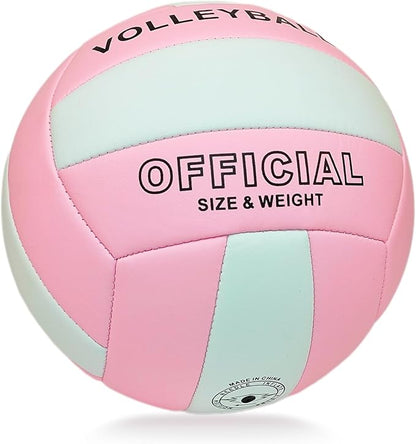 Official Size 5 Soft PU Waterproof Volleyball for boy and Girl and for Adult Indoor Outdoor Beach Training Ball and Game Ball or Beginner Teenager