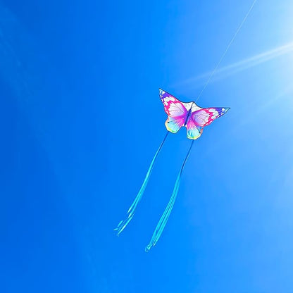 Large Butterfly Kite for Adults and Kids Ages 4-8 & 8-12 Easy to Fly, 55''X28'' Single Line Kite for Outdoor, Park or Beach.
