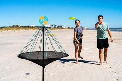 Waboba Hitman Flying Disc Target Game, 2 in 1 Foldable Throwing Garden Game with 4 Silicone Wingman Discs Included, Fun for All Ages, One Size