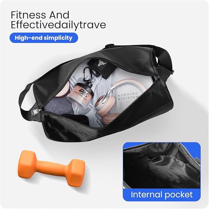 C&F BOGMOST Small Gym Bag for Women & Men,Small Lightweight Duffel Bag Carry On Bags Mini Duffel Travel Bag Waterproof Sports Bags for Workout/Sport/Travel,Sky Blue