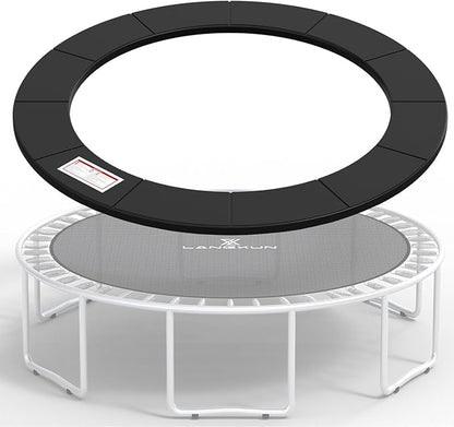 LANGXUN Universal Trampoline Repalcement Safety Pad, 8ft 10ft 12ft 14ft 15ft 16ft Waterproof Surround Spring Foam Cover for Round Frame
