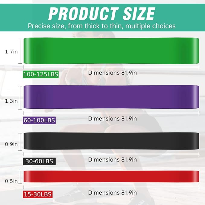 Alllvocles Resistance Band, Pull Up Bands, Pull Up Assistance Bands, Workout Bands, Exercise Bands, Resistance Bands Set for Legs, Working Out, Muscle Training, Physical Therapy, Shape Body, Men Women